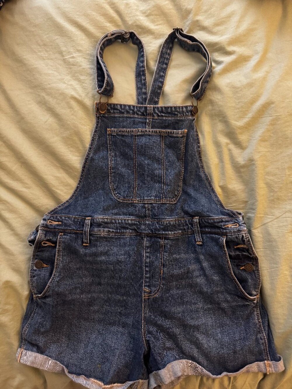 Old Navy Cuff Cross Back Short Overalls